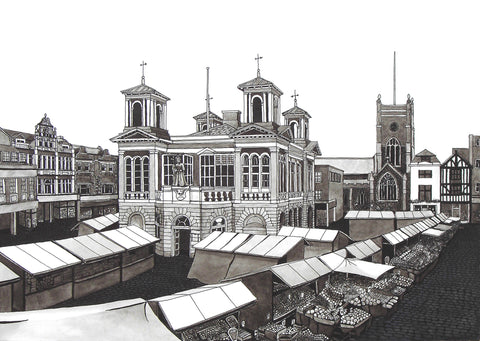Market Place - Kingston Upon Thames - Black & White